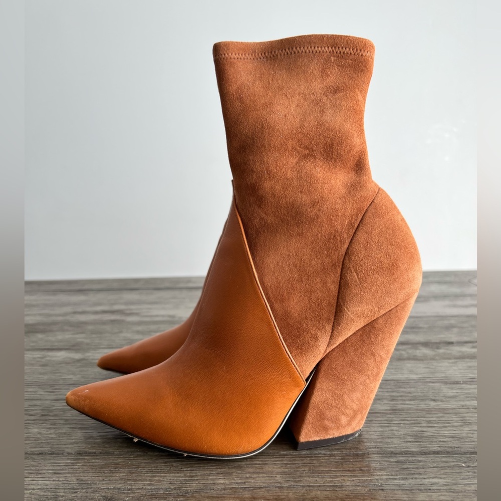Burberry Suede and Lambskin Ankle Boots